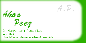 akos pecz business card