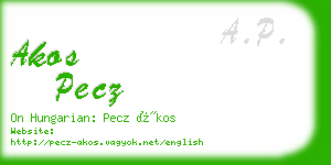 akos pecz business card